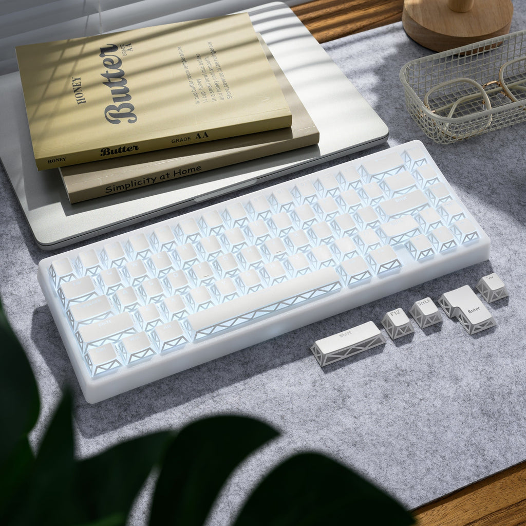 XVX PRISM Refraction Shine-Through Cherry Profile 130-Key PBT Keycap Set