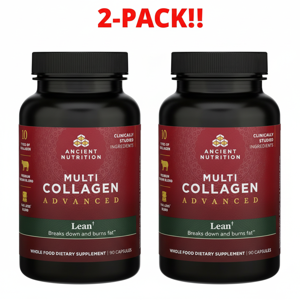 Ancient Nutrition Lean Multi Collagen 90 Capsules 2 Pack! –180 Total Capsules Weight Management & Full-Spectrum Collagen