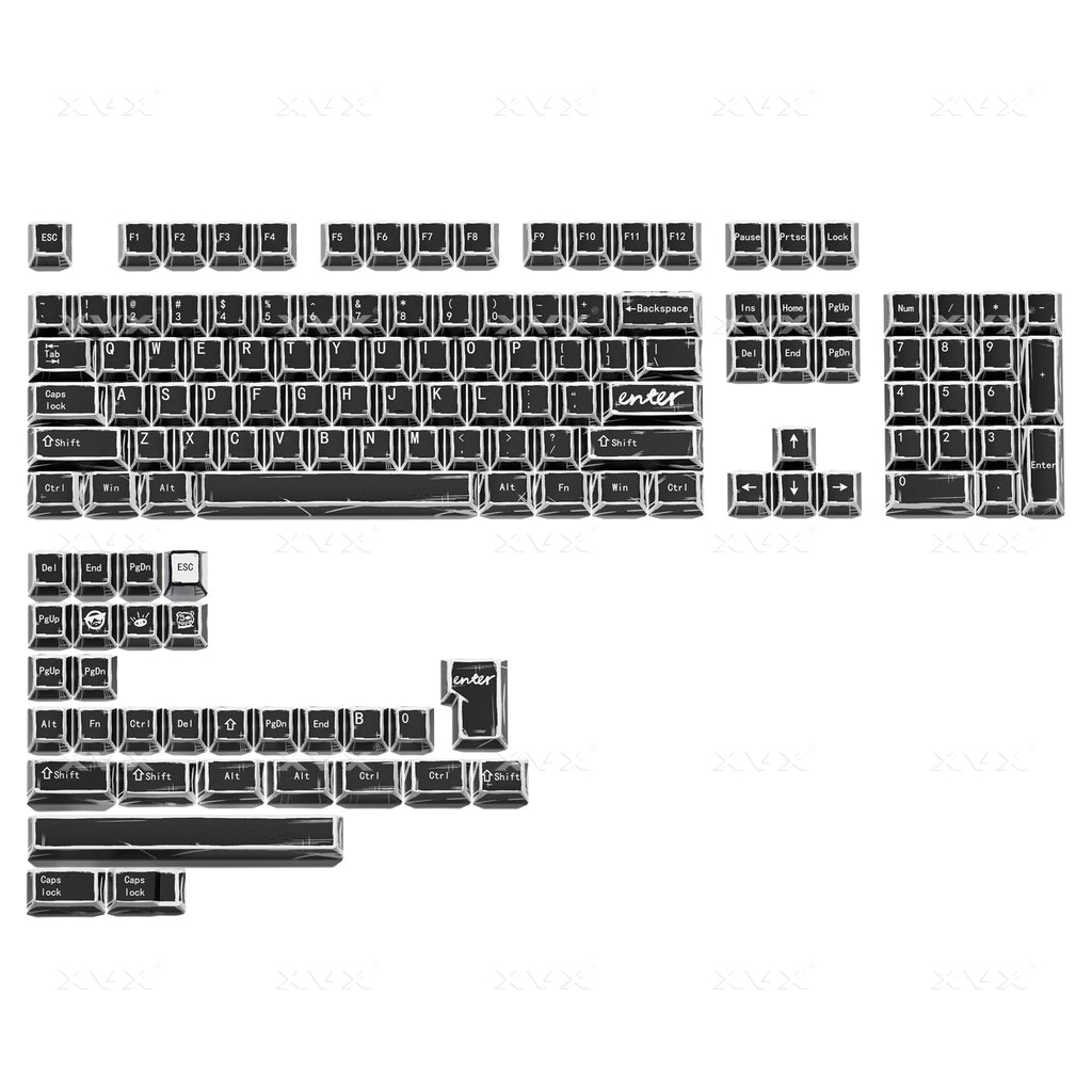 XVX Manga Theme graffiti Cherry Profile Dye-Sub PBT Keycaps