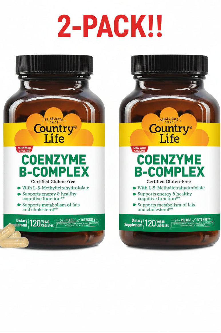 Country Life Coenzyme B-Complex 120 capsules 2Pack! 240 Capsules Total