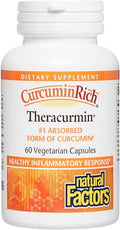 Natural Factors CurcuminRich Theracurmin 60 Vegetarian Capsules