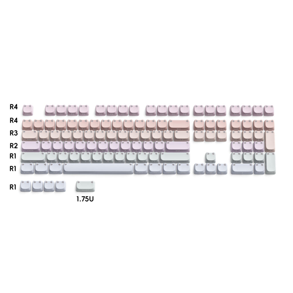 XVX Lumicat MAO Profile Side-Printed Shine-Through 113-Key Keycap Set