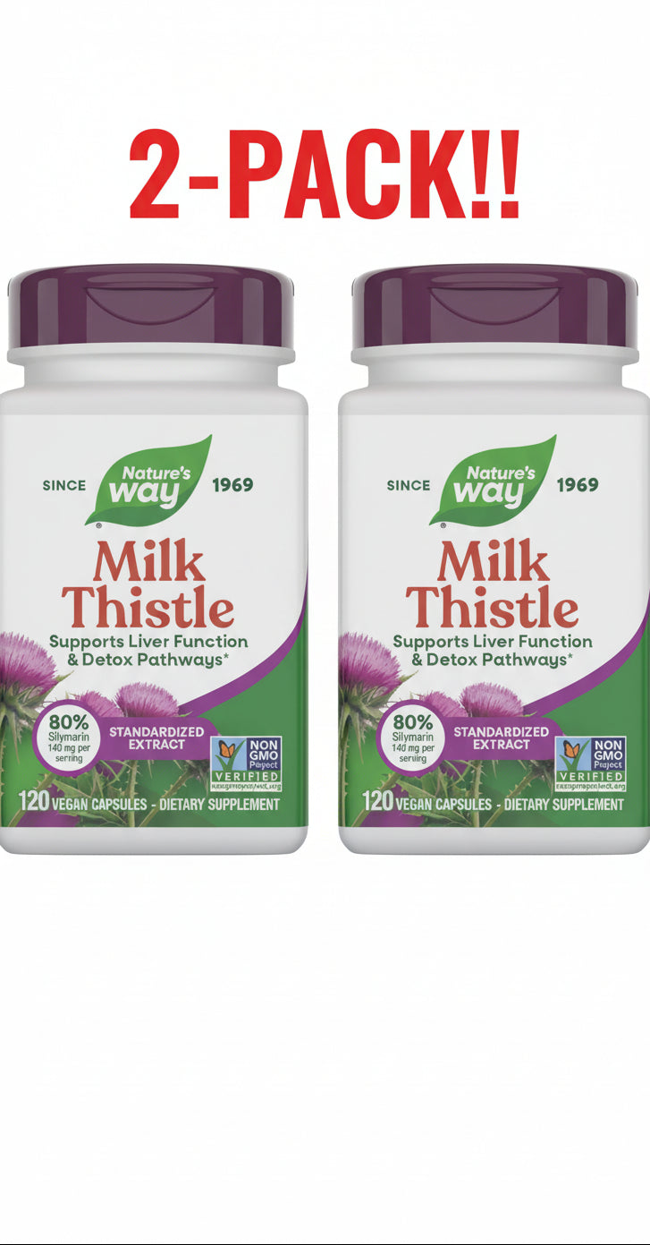Nature's Way Milk Thistle 120 Capsules 2Pack! 240 Capsules Total