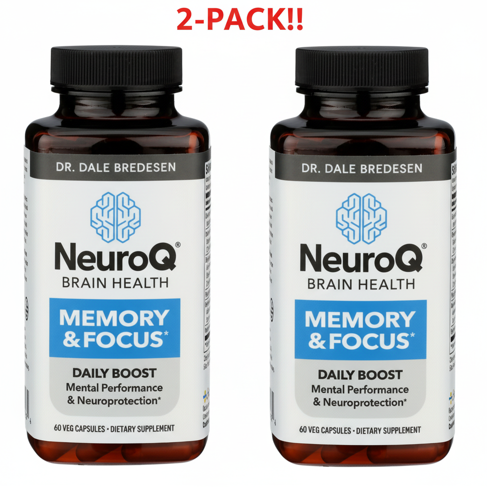 LifeSeasons NeuroQ Brain Health Memory & Focus 60 Vegetarian Capsules 2 Pack! 120 Capsules Total