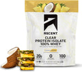 Ascent 100% Clear Whey Protein Powder - Pineapple Coconut (20 Servings) - Clean Post-Workout Whey Isolate with 5.5g BCAAs & Zero Artificial Ingredients