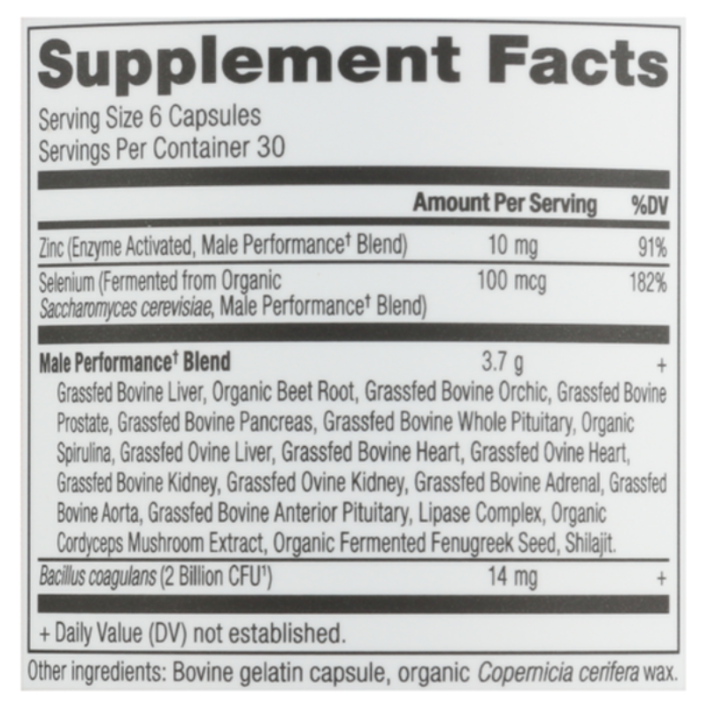 Ancient Nutrition Organ Supplements for Men - 180 Capsules - Grass-Fed and Wild-Roam Organ Complex with Liver, Prostate & Pancreas for Male Performance and Healthy Aging