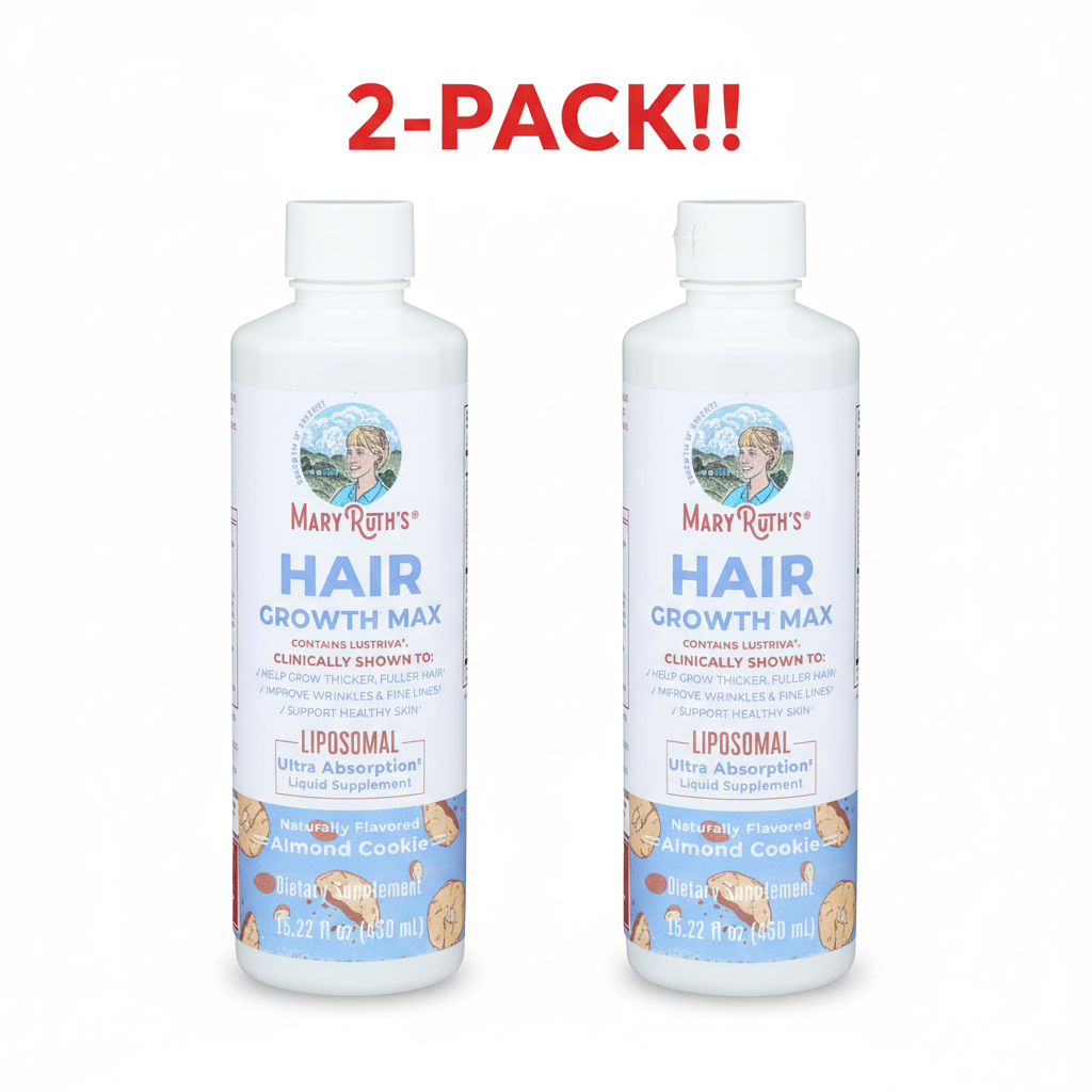 MaryRuth's Hair Growth Max  Almond Cookie 15.22 fl oz 2Pack! 30.44 oz Total