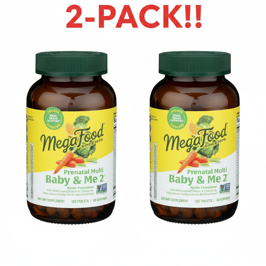 MegaFood Prenatal Multi Baby & Me 2  120 Tablets 2Pack! 240 Tablets Total