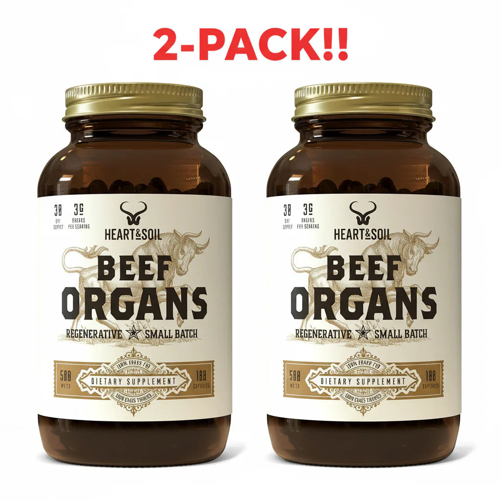 Heart & Soil Beef Organs 180 Capsules 2Pack! 360 Capsules Total