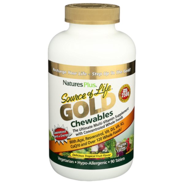 Nature's Plus Source of Life Gold Chewables 90 Tablets