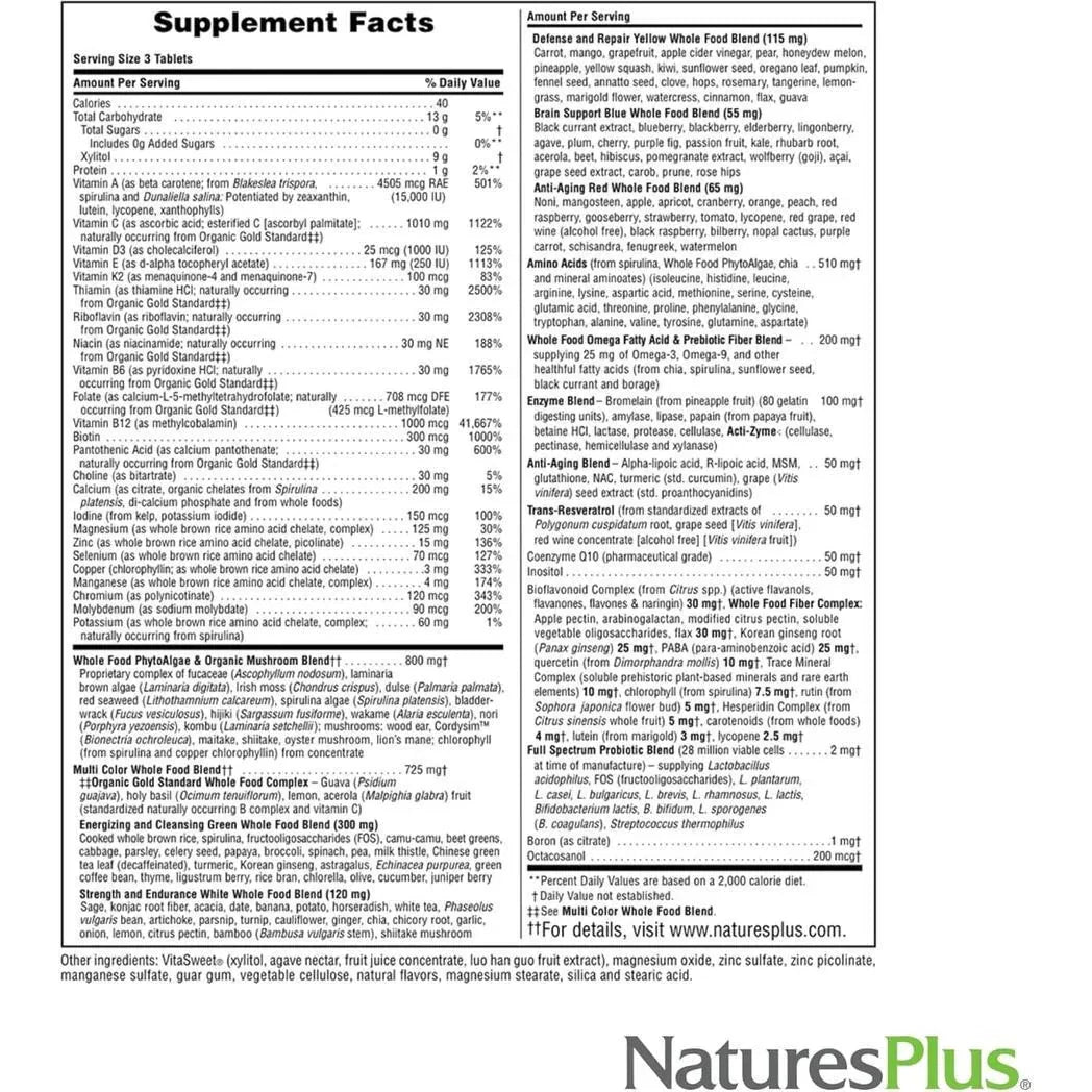 Nature's Plus Source of Life Gold Chewables 90 Tablets