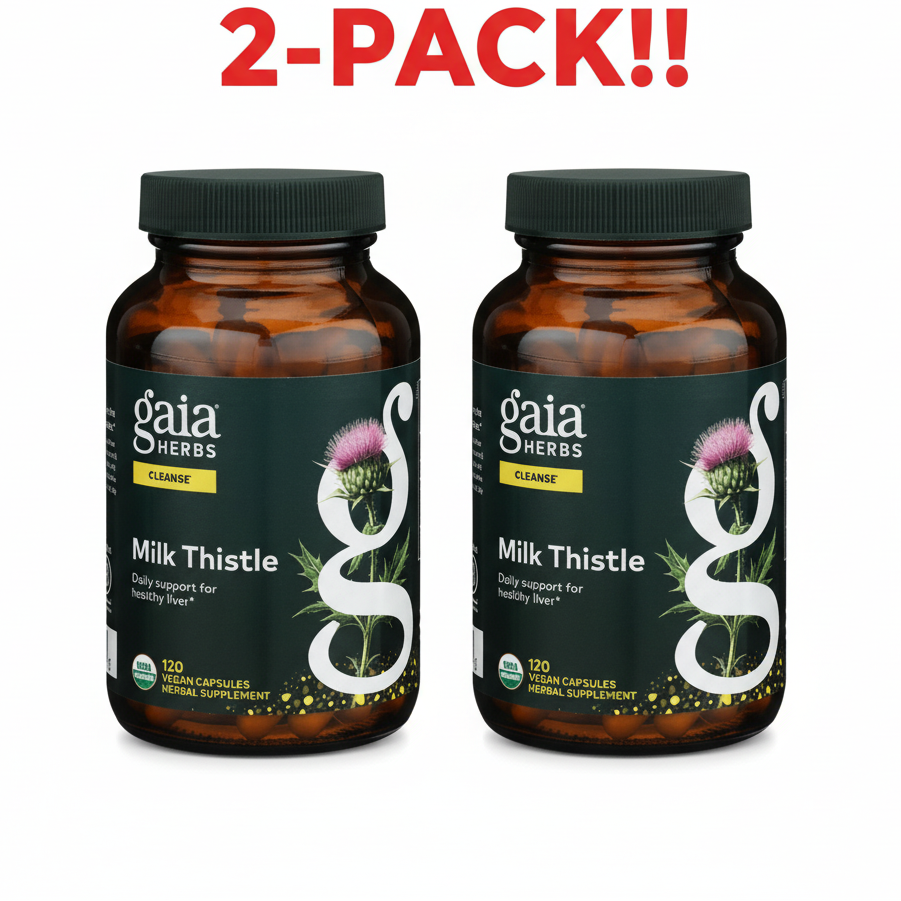 Gaia Herbs Milk Thistle  120 Liquid Phyto-Capsules 2Pack! 240 capsules Total