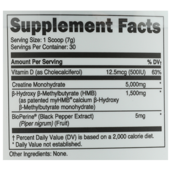 Transparent Labs Creatine HMB Powder - 2-Tubs Value Bundle (Unflavored) | 60 Total Servings | Max Strength, Recovery & Lean Mass