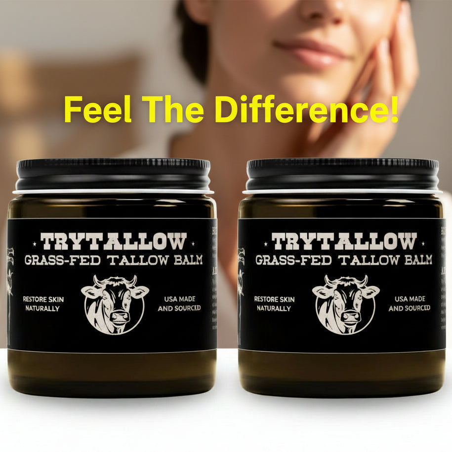 TryTallow Grass-Fed Tallow Balm  4oz Jar 2Pack! 8 oz Total
