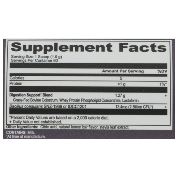 Ancient Nutrition Colostrum Powder Lemon Bar 4.02oz 2-PACK! (120 Servings Total) - Lemon Bar Immune & Gut Support Value Bundle