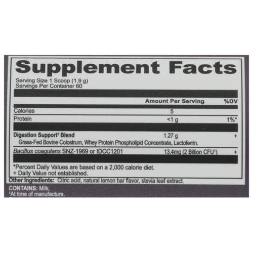 Ancient Nutrition Colostrum Powder Lemon Bar 4.02oz 2-PACK! (120 Servings Total) - Lemon Bar Immune & Gut Support Value Bundle