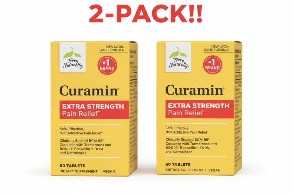 Terry Naturally Curamin Extra Strength Double Pack! – High-Potency Curcumin & Boswellia for Joint & Muscle Support (120 Tablets Total, Unflavored)