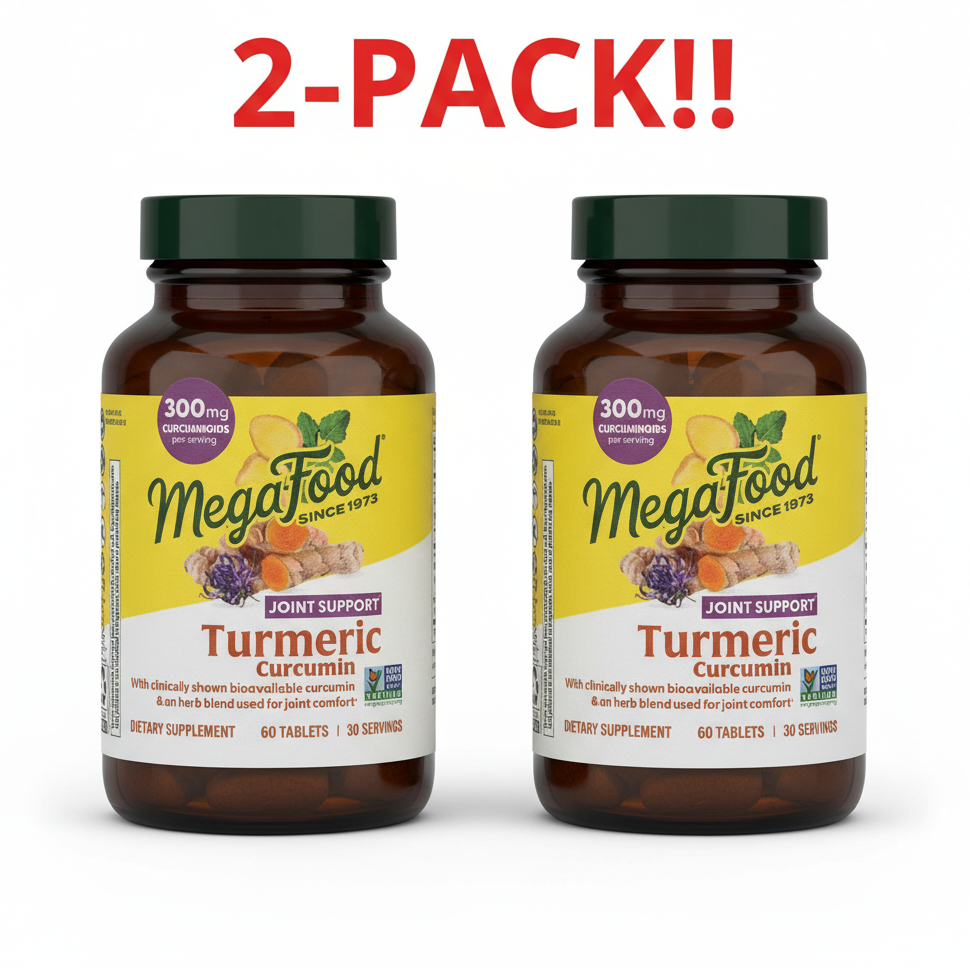 MegaFood Joint  Support Turmeric Curcumin 60 Tablets 2Pack! 120 Tablets Total