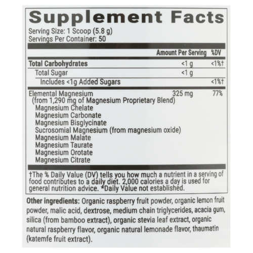 Bioptimizers Magnesium Breakthrough Powder Rasberry Lemonade Double Pack (2 x 10.15 oz) - 7 Forms