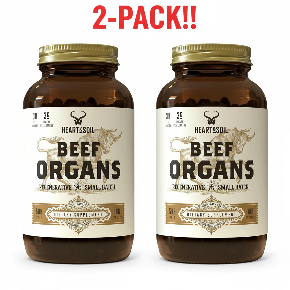 Heart & Soil Beef Organs 180 Capsules 2Pack! 360 Capsules Total
