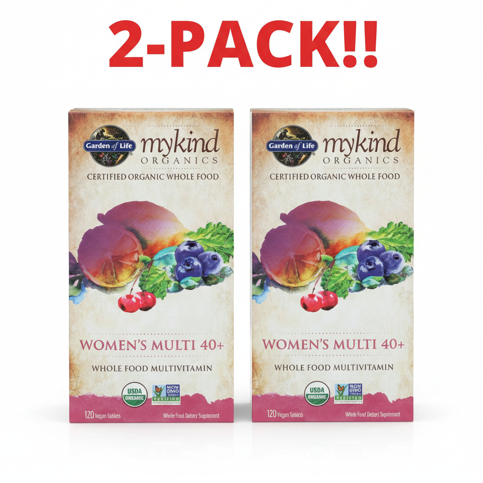 Garden of Life  mykind Organics Women's Multi 40+ Tablets  120ct 2Pack! 240ct Total