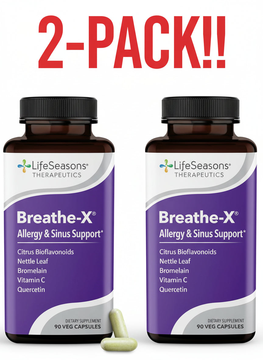 LifeSeasons therapeutics Breathe-X 90 Vegetarian Capsules 2Pack! 180 Capsules Total