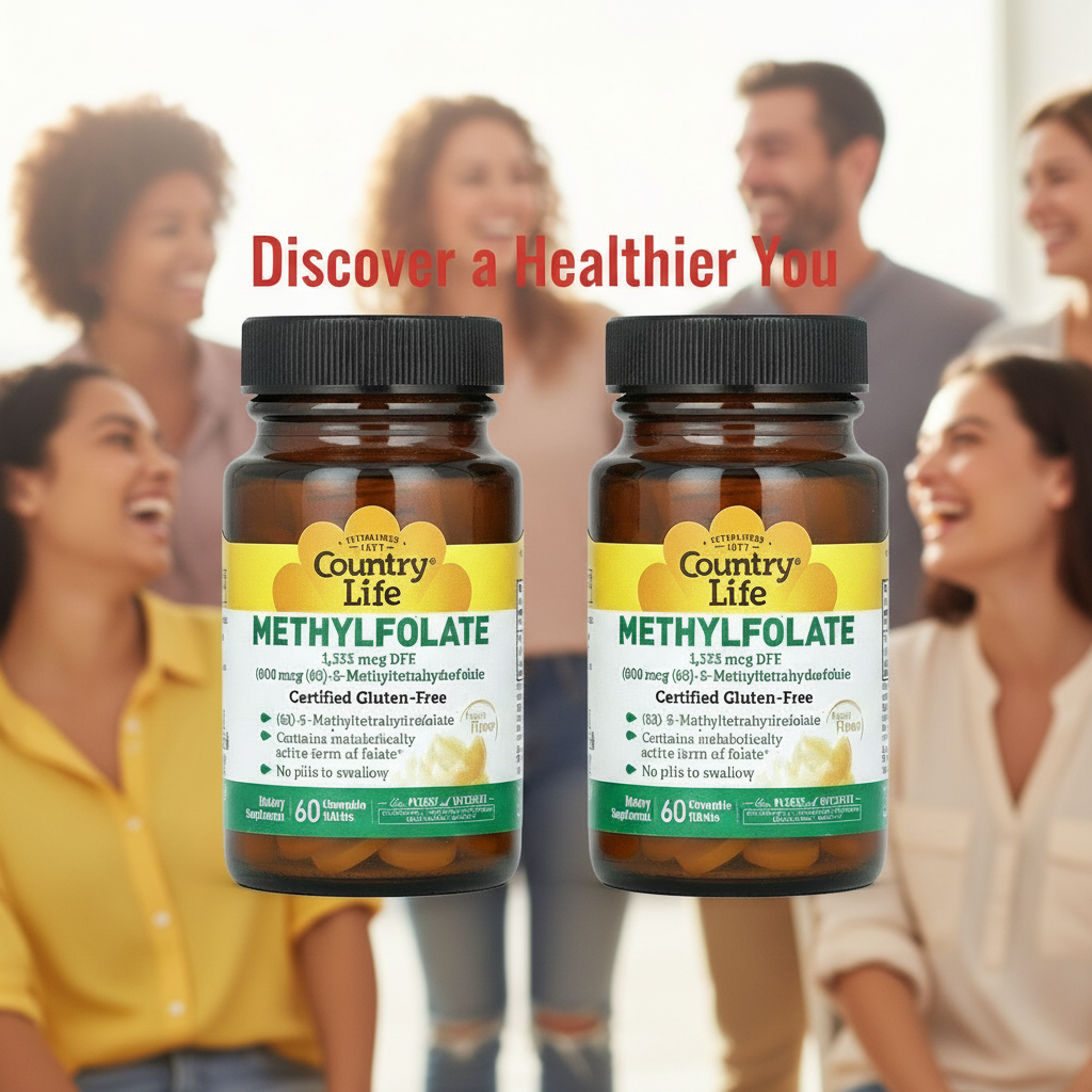 Country Life Methylfolate  Orange 60 Ct 2Pack! 120 Smooth Melts Total