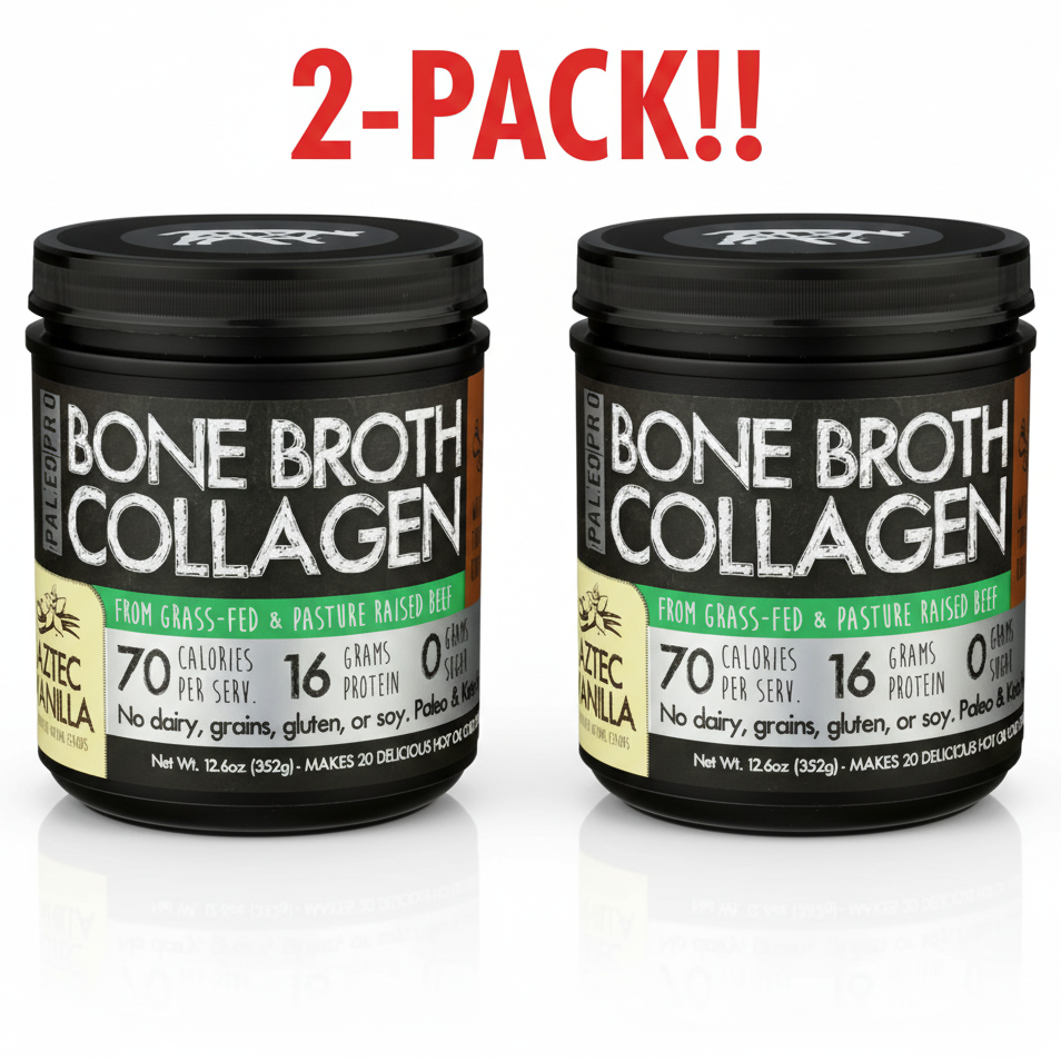 Paleo Pro Aztec Vanilla Bone Broth Collagen Protein Double Pack (2 x 12.6 oz)