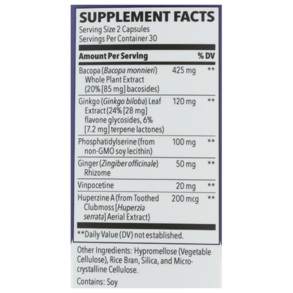 LifeSeasons Clari-T Cognitive Support 60 Vegetarian Capsules