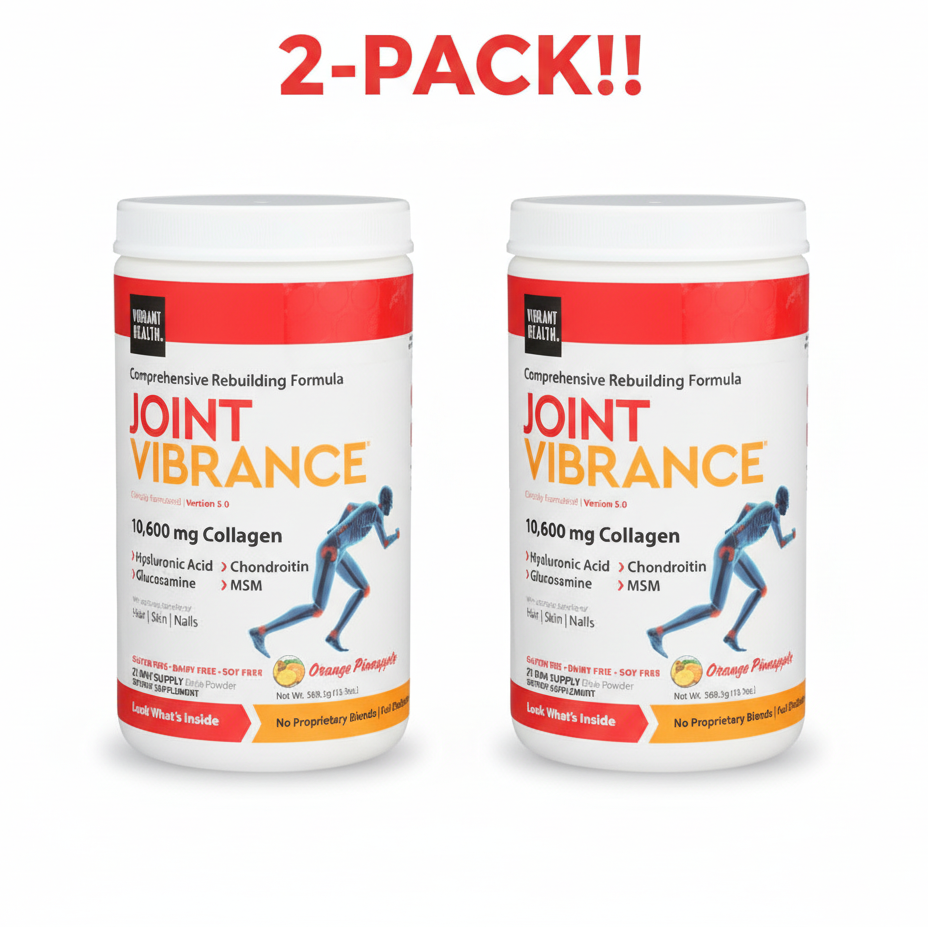 Vibrant Health Joint Vibrance Powder (2-Pack) | Ultimate Cartilage & Joint Support | 777g Total (60 Servings) Value Bundle