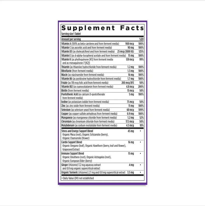 New Chapter Every Man’s One Daily Multivitamin Double Pack - 144 Tablets Total (2 x 72ct) - Fermented Whole-Food Nutrients for Immune, Heart & Energy Support