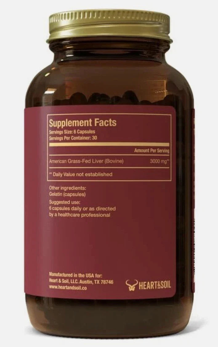 Heart & Soil  Pure  American Liver 180 Capsules