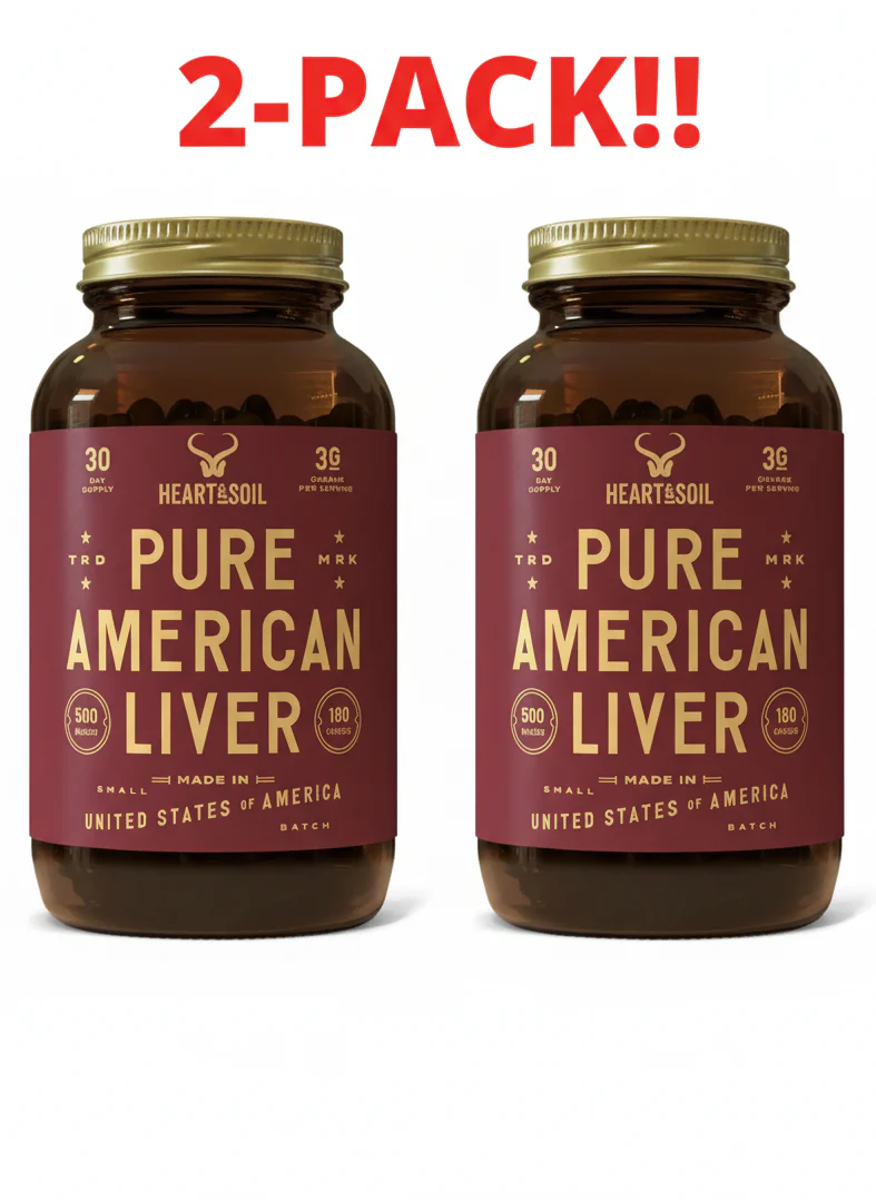 Heart & Soil Pure American Liver  180 Capsules 2Pack! 360 Capsules Total