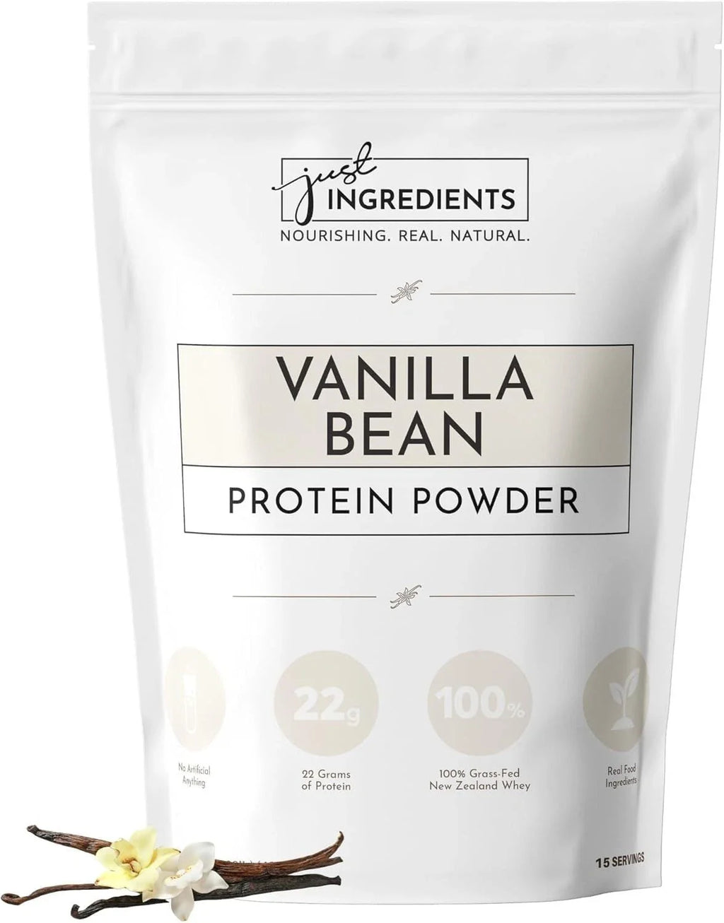 Just Ingredients Whey Protein Powder Vanilla Bean 18.8 oz