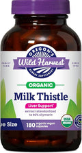 Oregon's Wild Harvest Milk Thistle Organic - 180 Vegan Capsules - Non-GMO Herbal Supplement for Liver Support & Detoxification