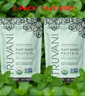 Truvani Organic Vegan Pea Protein Powder (2-Pack Bundle) - Mint Chocolate | 40g Total Protein, Keto, Dairy & Gluten-Free
