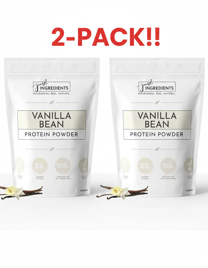 Just Ingredients  Whey Protein Vanilla Bean 18.8 oz 2Pack! 37.6 oz Total