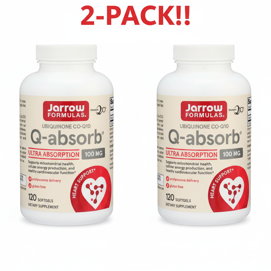 Jarrow Formulas Q-Sorb CoQ10  120 Soft-gels 2Pack! 240 Soft-gels Total