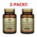 Solgar Vitamin D3 5000 IU - High Potency Immune & Bone Health Support (2 Pack: 200 Softgels)