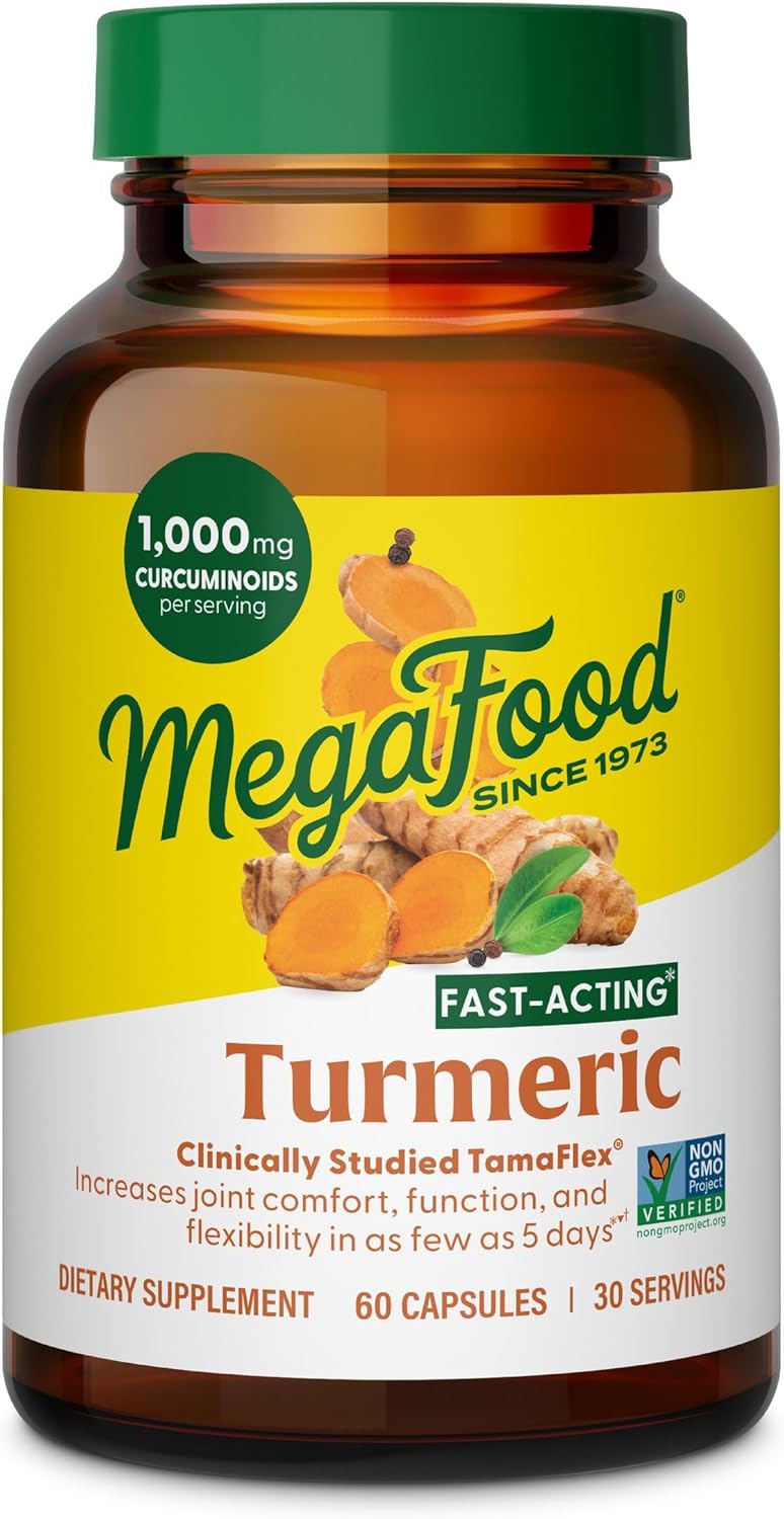 MegaFood Fast-Acting Turmeric Unflavored 60 Capsules