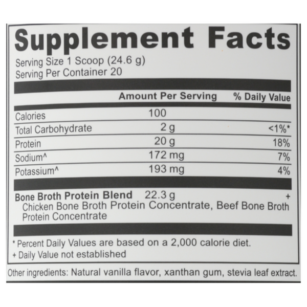Ancient Nutrition Bone Broth Protein Powder - Vanilla Double Pack (2 x 17.4 oz Tubs)