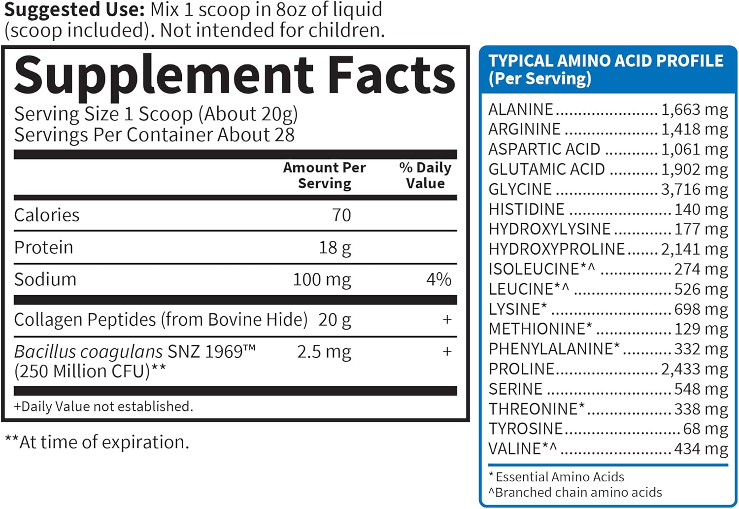 Garden of Life Grass Fed Collagen Peptides Unflavored Powder 19.75 oz 560g