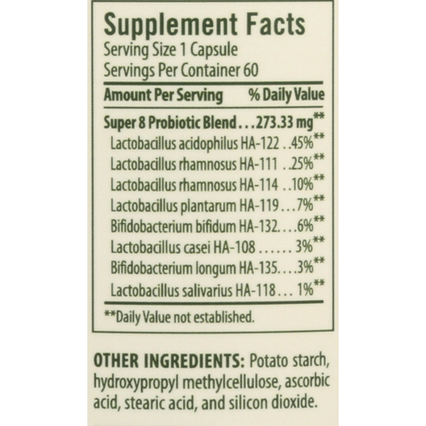 Flora Super 8 Hi-Potency Probiotic 60 Capsule 2Pack! 120 Capsules Total