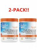 Doctor's Best High Absorption Magnesium Powder Peach  12.3oz (347g)  2 Pack! 24.6oz Total