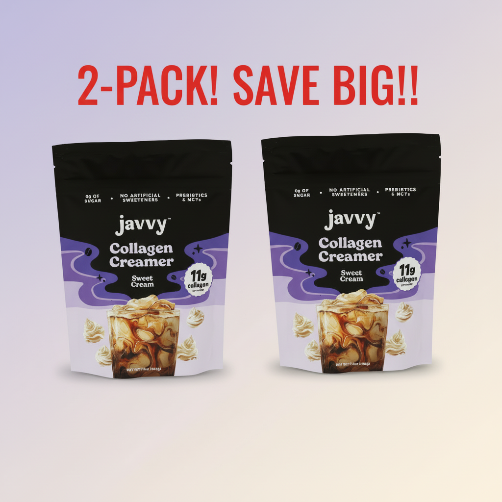 Javvy Coffee  Collagen Creamer Sweet Cream 9.3 oz 263.65 g 2Pack! 18.6 oz Total