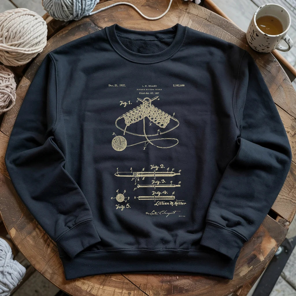 Vintage Knitting Pattern Sweatshirt
