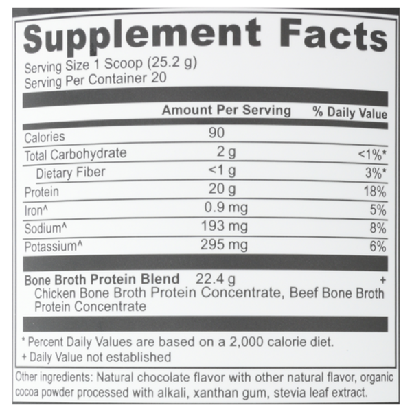 Ancient Nutrition Bone Broth Protein Powder - Chocolate Flavor Double Pack (2 x 17.8 oz)