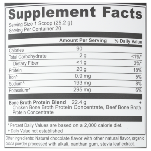Ancient Nutrition Bone Broth Protein Powder - Chocolate Flavor Double Pack (2 x 17.8 oz)