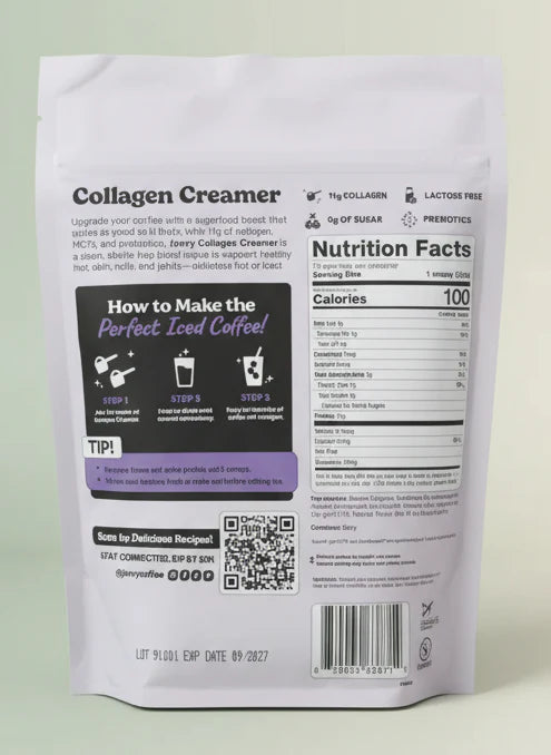 Javvy Coffee  Collagen Creamer Sweet Cream 9.3 oz 263.65 g 2Pack! 18.6 oz Total