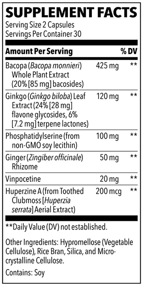 LifeSeasons Clari-T Cognitive Support 60 Vegetarian Capsules 2Pack! 120 Capsules Total